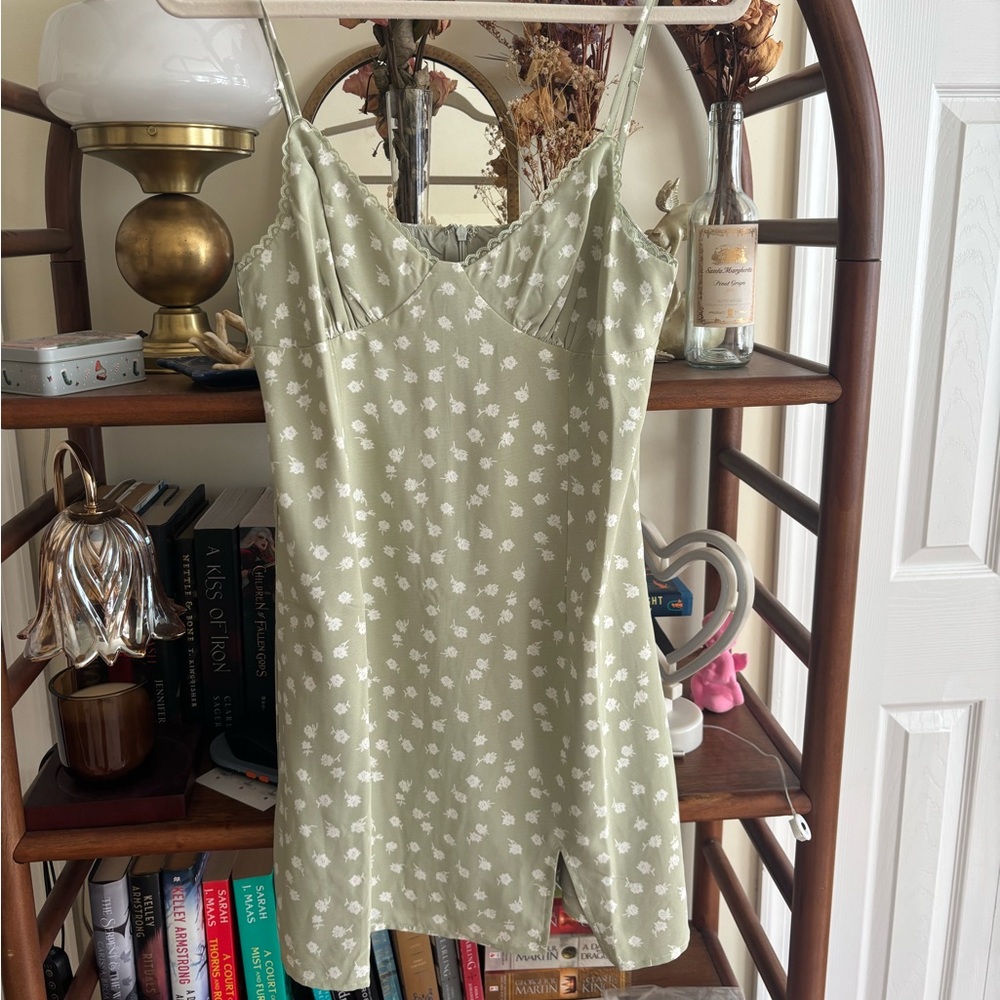 Princess Polly Green Floral Mini Dress